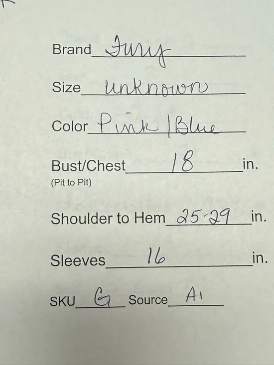 Fury Abstract Print Blouse V Neck Boho Top Pink Blue Multicolor Tunic Chic - Picture 8 of 8